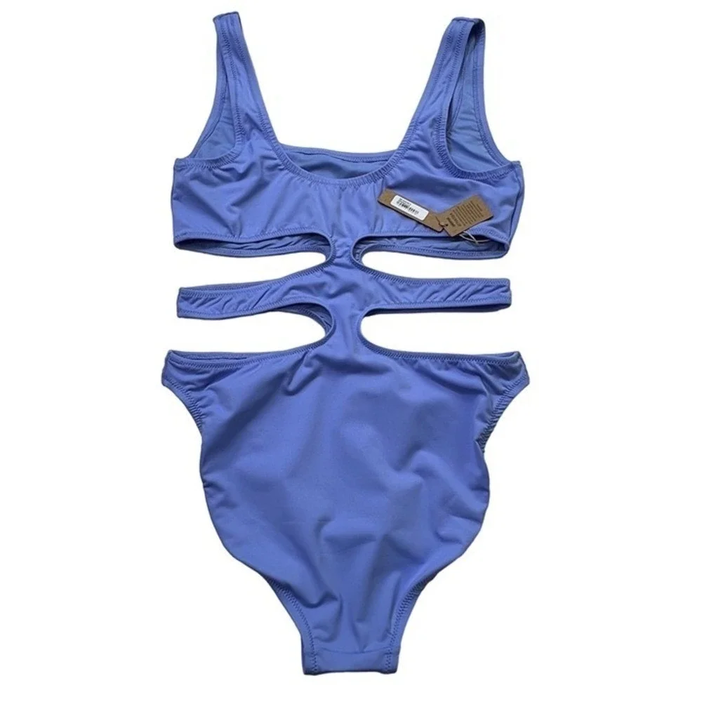 SKIMS Swim Tank Monokini Periwinkle Womens Medium